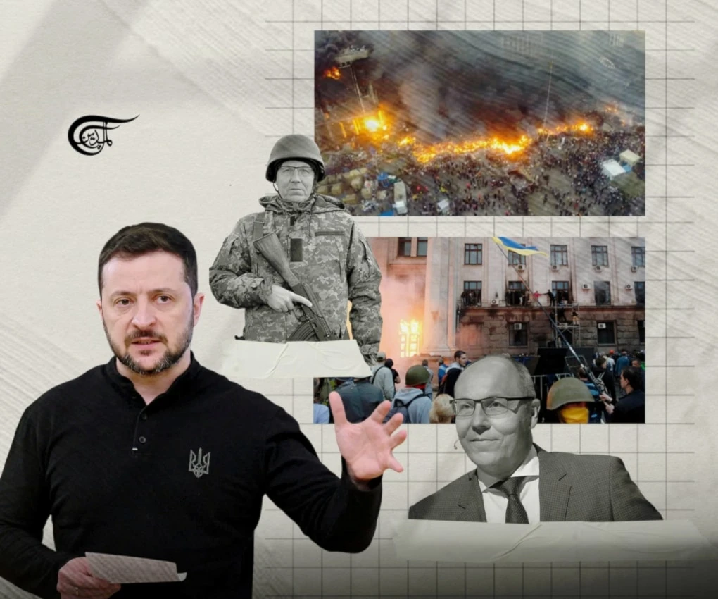 In the immediate aftermath of Parubiy’s slaying, claims emerged he had months earlier requested formal protection from the SBU, only to be rebuffed. (Al Mayadeen English; Illustrated by Batoul Chamas)