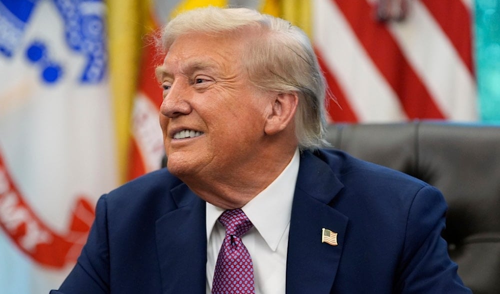 President Donald Trump smiles as he speaks in the Oval Office of the White House, Friday, Sept. 5, 2025, in Washington. (AP)