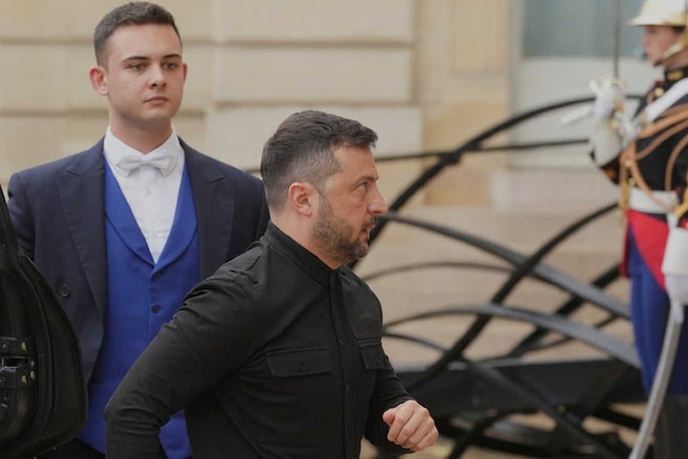 Ukraine's President Volodymyr Zelensky arrives for a summit on Ukraine at the Elysee Palace, in Paris, France, Thursday, September 4, 2025 (AP)