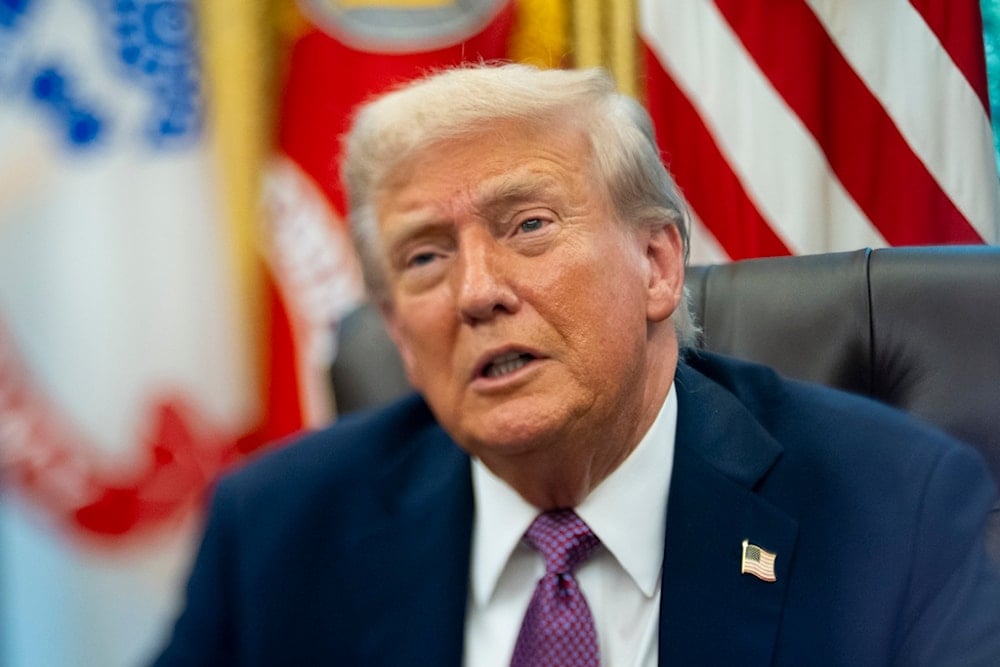 President Donald Trump speaks in the Oval Office of the White House, Friday, Sept. 5, 2025, in Washington. (AP Photo/Alex Brandon)