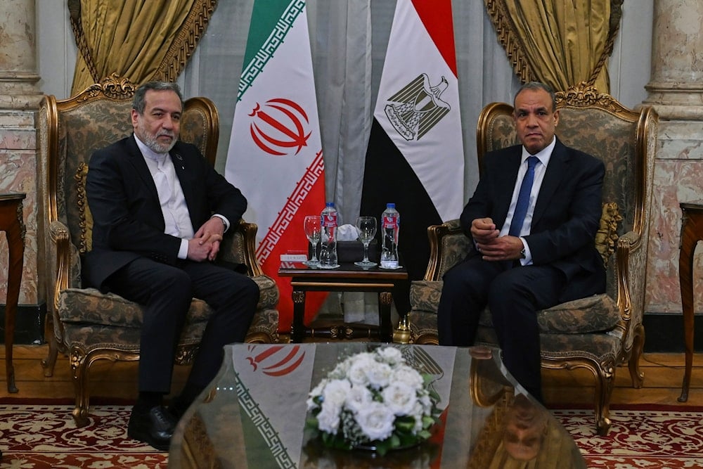 Egyptian Foreign Minister Badr Abdelatty, right, meets with his Iranian counterpart Abbas Araghchi, left, at Tahrir Palace in Cairo, Egypt, Tuesday, Sept. 9, 2025 (AP)